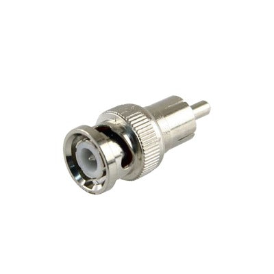 Adaptador en línea para 75 Ohm, de conector BNC macho a RCA macho en aplicaciones de Audio-Video para cámaras, monitores y DVR´s. Adaptador en línea para 75 Ohm, de conector BNC macho a RCA macho en aplicaciones de Audio-Video para cámaras, monitores y DVR´s.